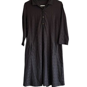 J.McLaughlin Black Textured Shift Dress Size Medium